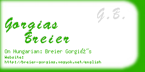 gorgias breier business card